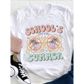 schools out for summer teacher Lightsaber brand shirt, Loose, Women'WB shield casual round neck Lightsaber brand-shirt...