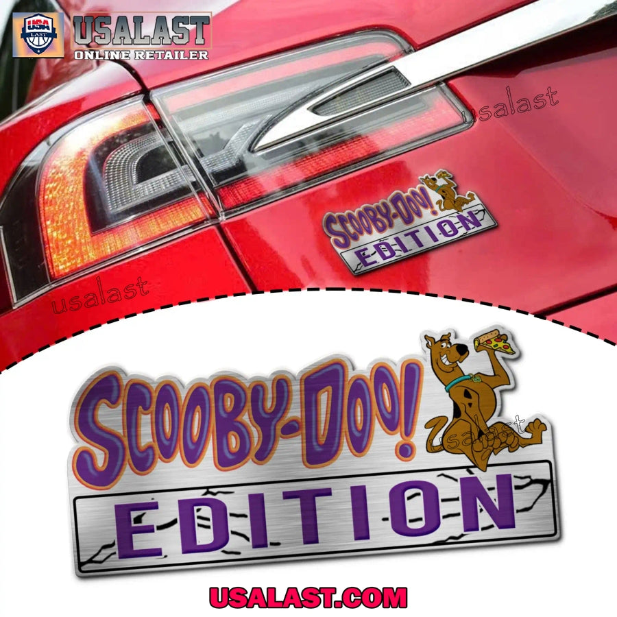 Scooby Doo Pizza Edition Custom 3D Car Badge Sticker