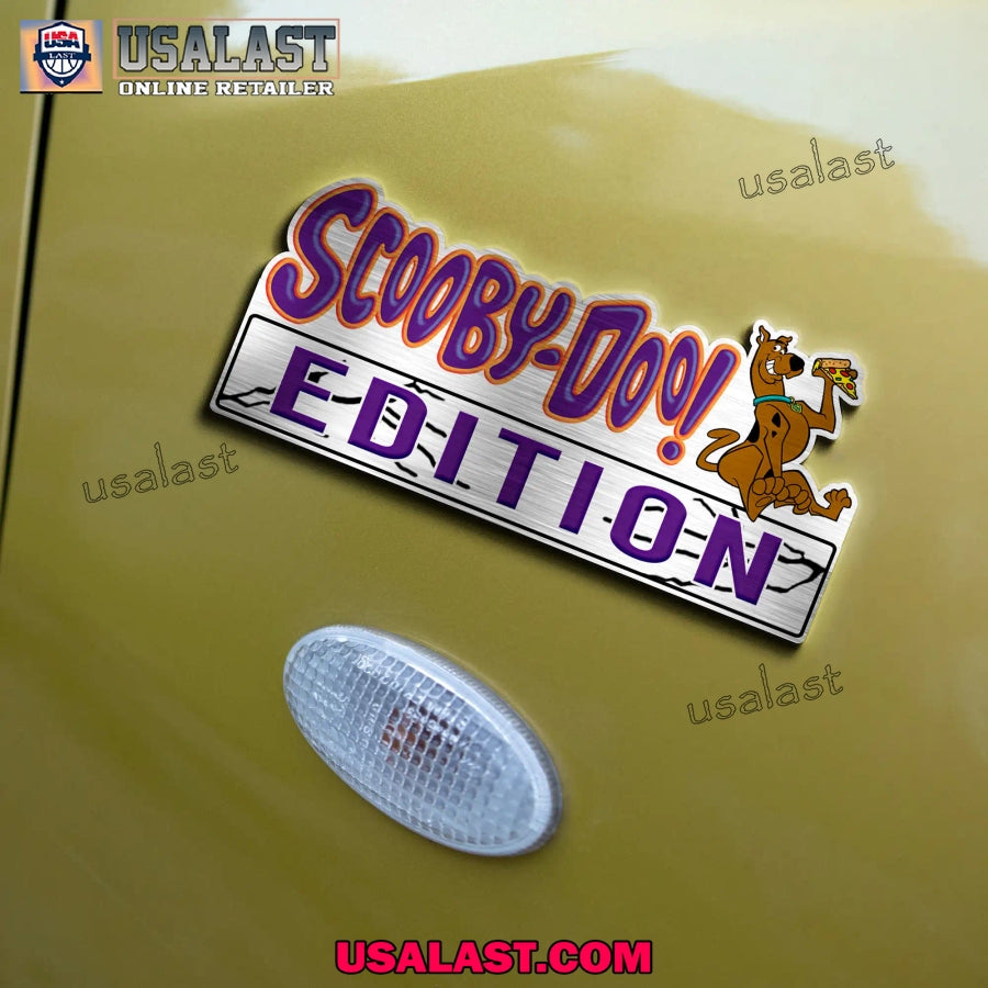 Scooby Doo Pizza Edition Custom 3D Car Badge Sticker