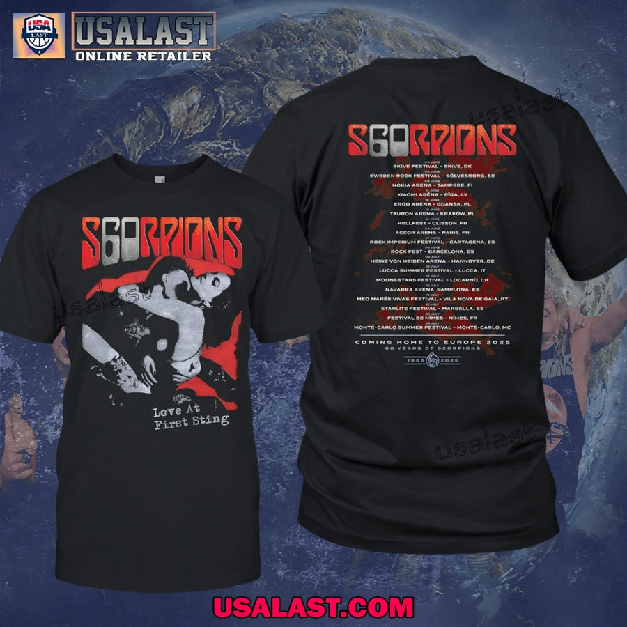 Scorpions Love at First Sting Europe 2025 Souvenir Shirt
