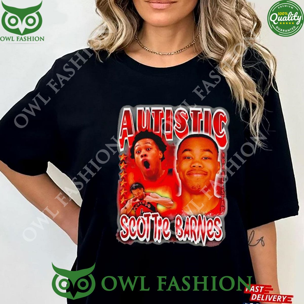 Scottie Barnes Toronto Raptors Autistic 2024 2D T-shirt