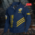 Personalized Michigan Wolverines Stand Collar Sweatshirt, Basketball Fan Gift