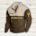 Pittsburgh Pirates Baseball Corduroy Stand Collar Sweatshirts