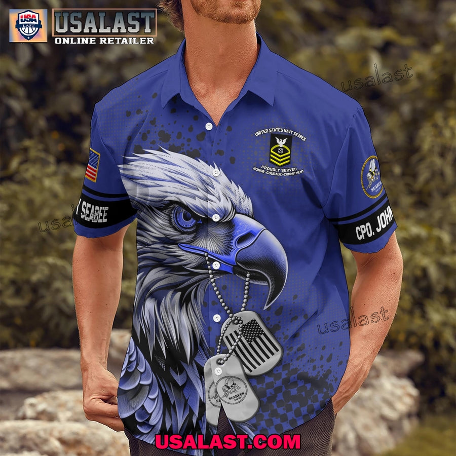 Seabee Veterans Hawaiian Shirt Custom Your Name And Rank