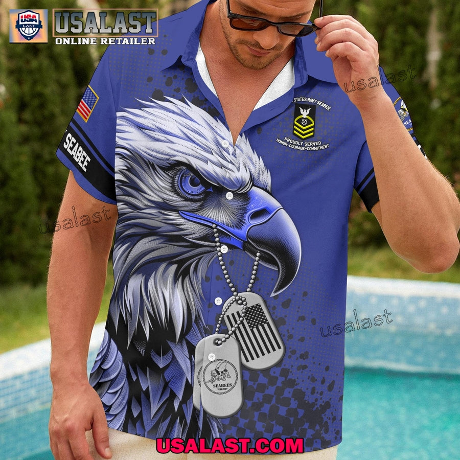 Seabee Veterans Hawaiian Shirt Custom Your Name And Rank