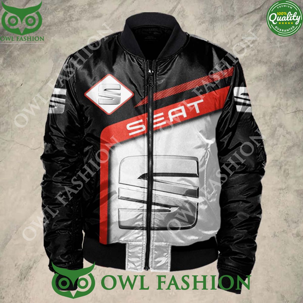Seat Car Bomber Jacket Printed