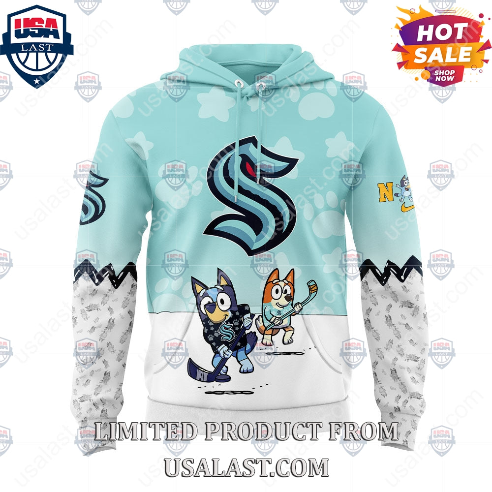 Seattle Kraken NHL Bluey and Bingo Hoodie