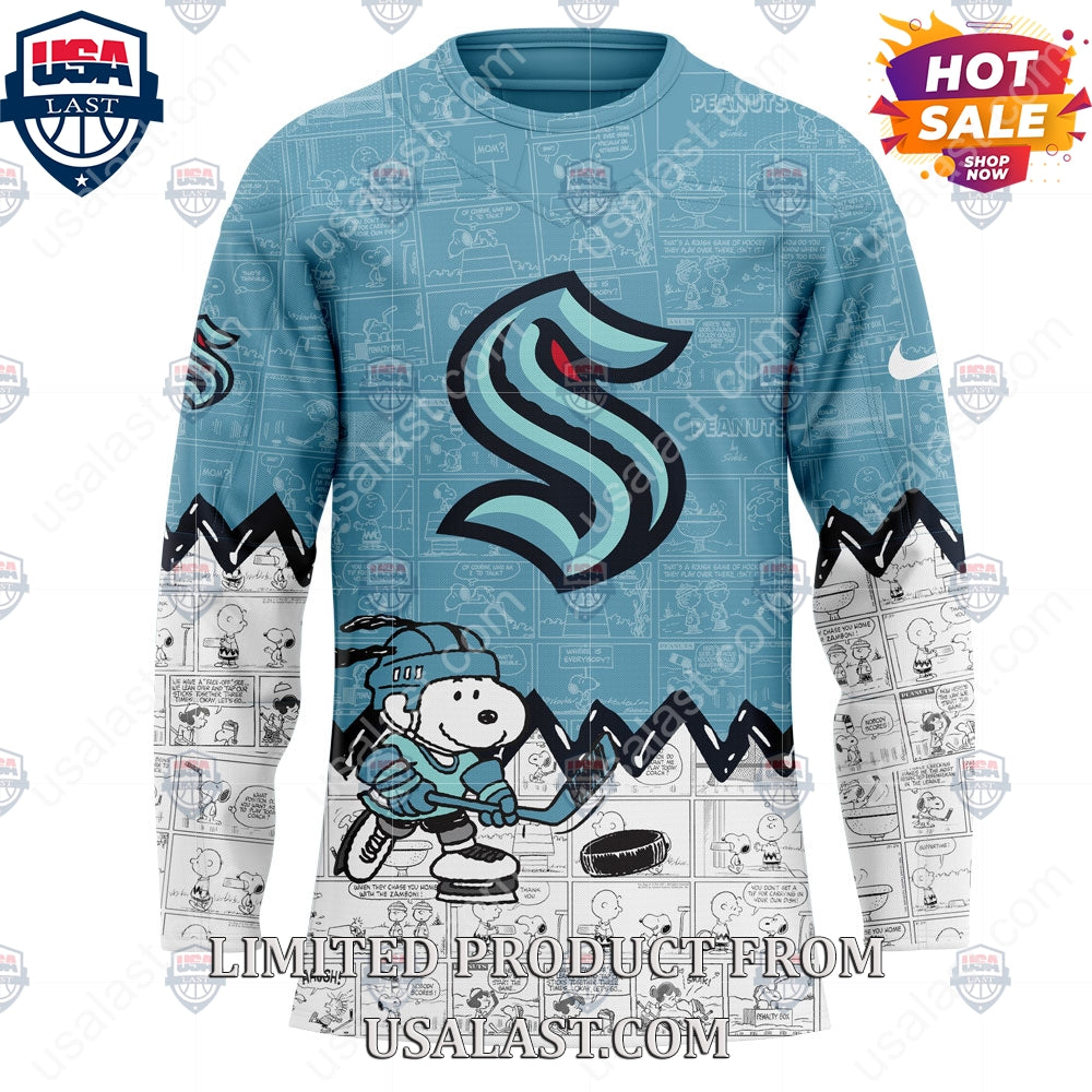 Seattle Kraken NHL Happiness Is 75th Anniversary of Peanuts Hoodie