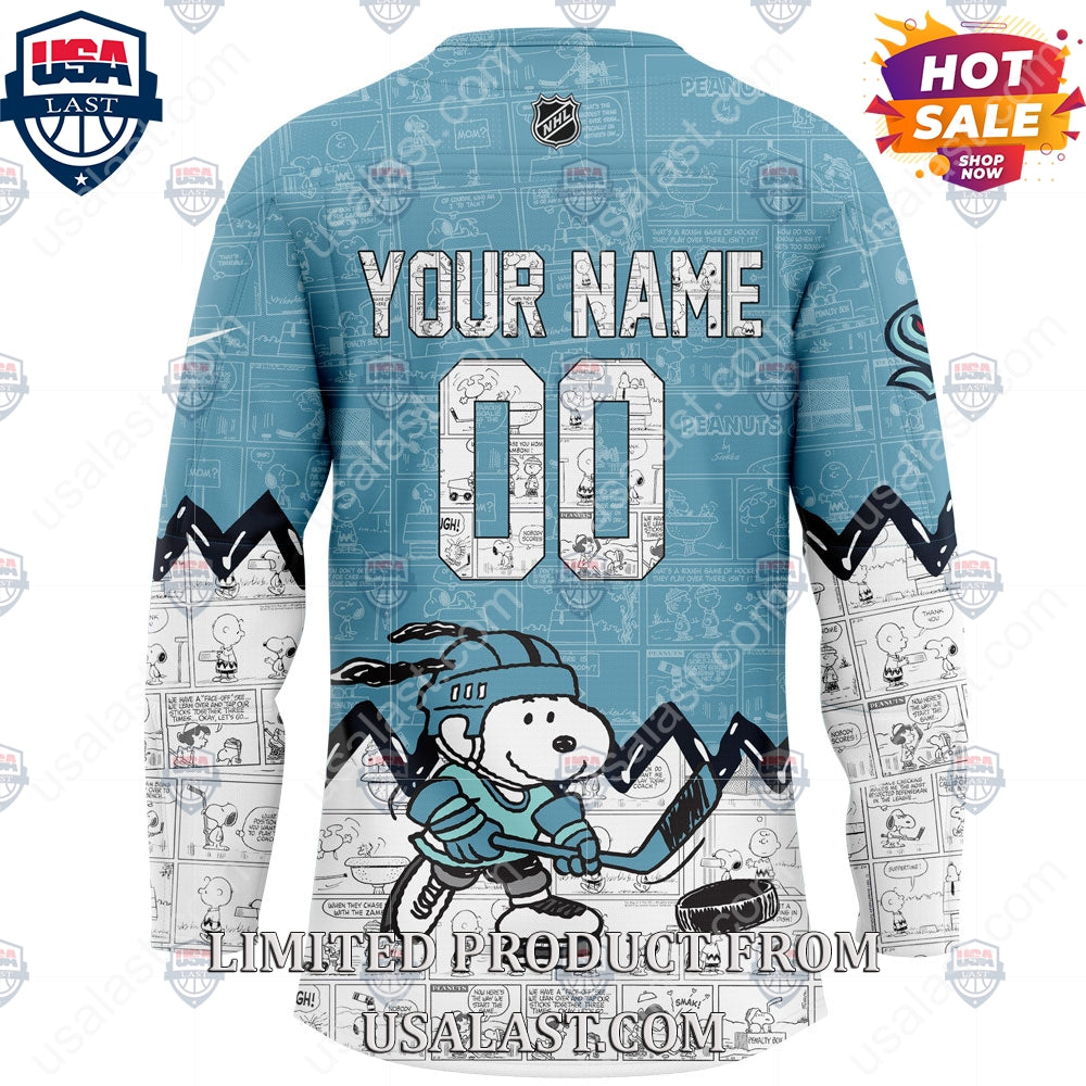 Seattle Kraken NHL Happiness Is 75th Anniversary of Peanuts Hoodie