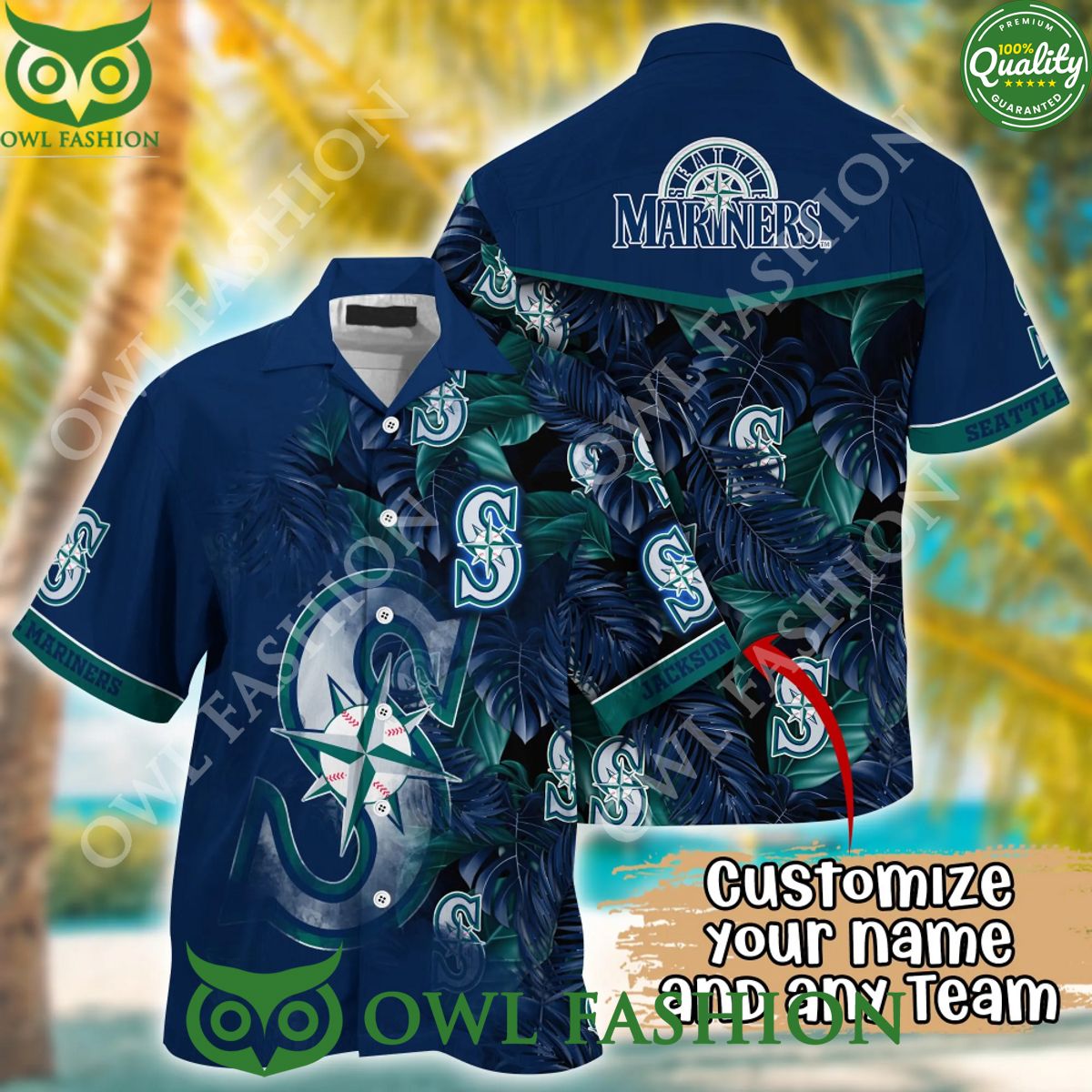Seattle Mariners Logo Team MLB Premium Hawaii Shirt