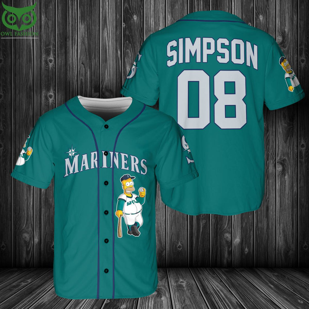 Seattle Mariners MLB Simpson Baseball Jersey