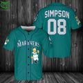 Seattle Mariners MLB Simpson Baseball Jersey