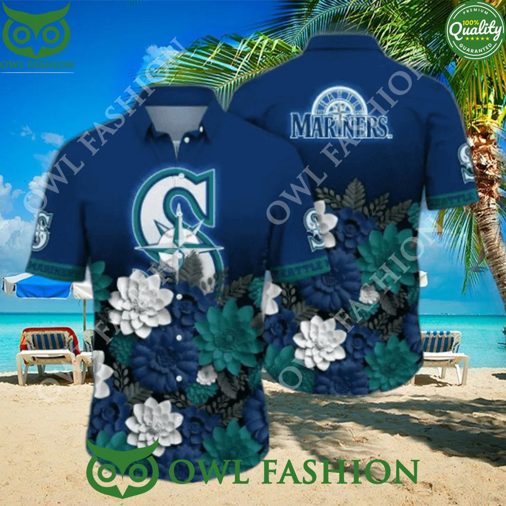 Seattle Mariners MLB Summer Flower Fashion Hawaiian Shirt