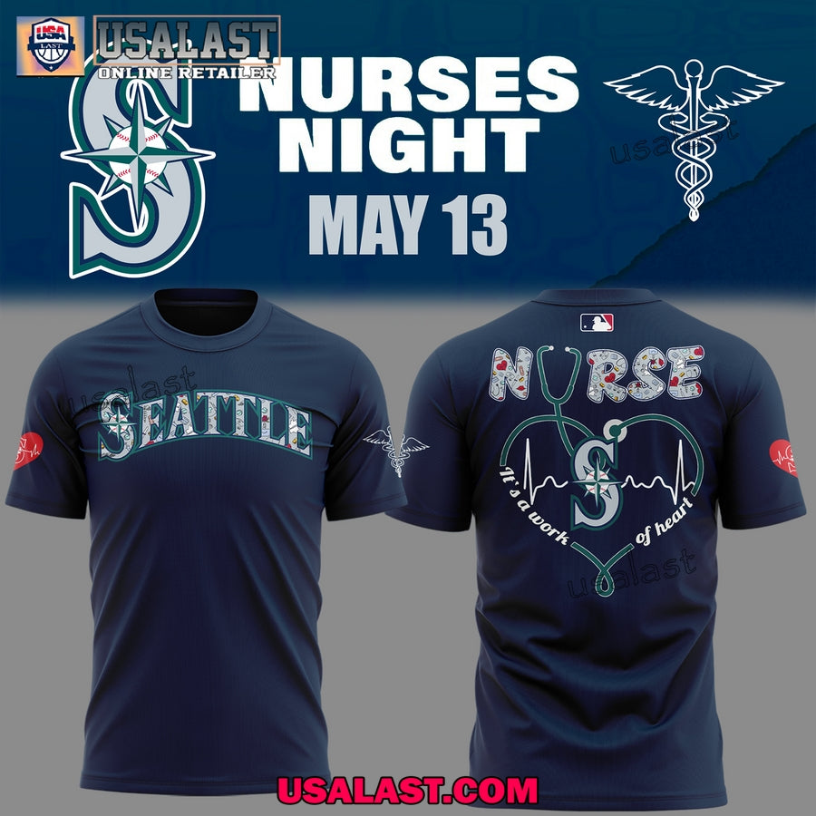 Seattle Mariners Nurses Night All Over Print Hoodie, T-Shirt