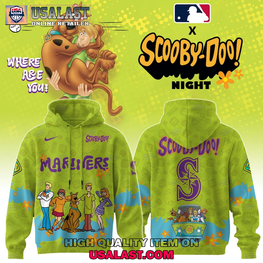 Seattle Mariners Scooby Doo Night 3D Hoodie Set