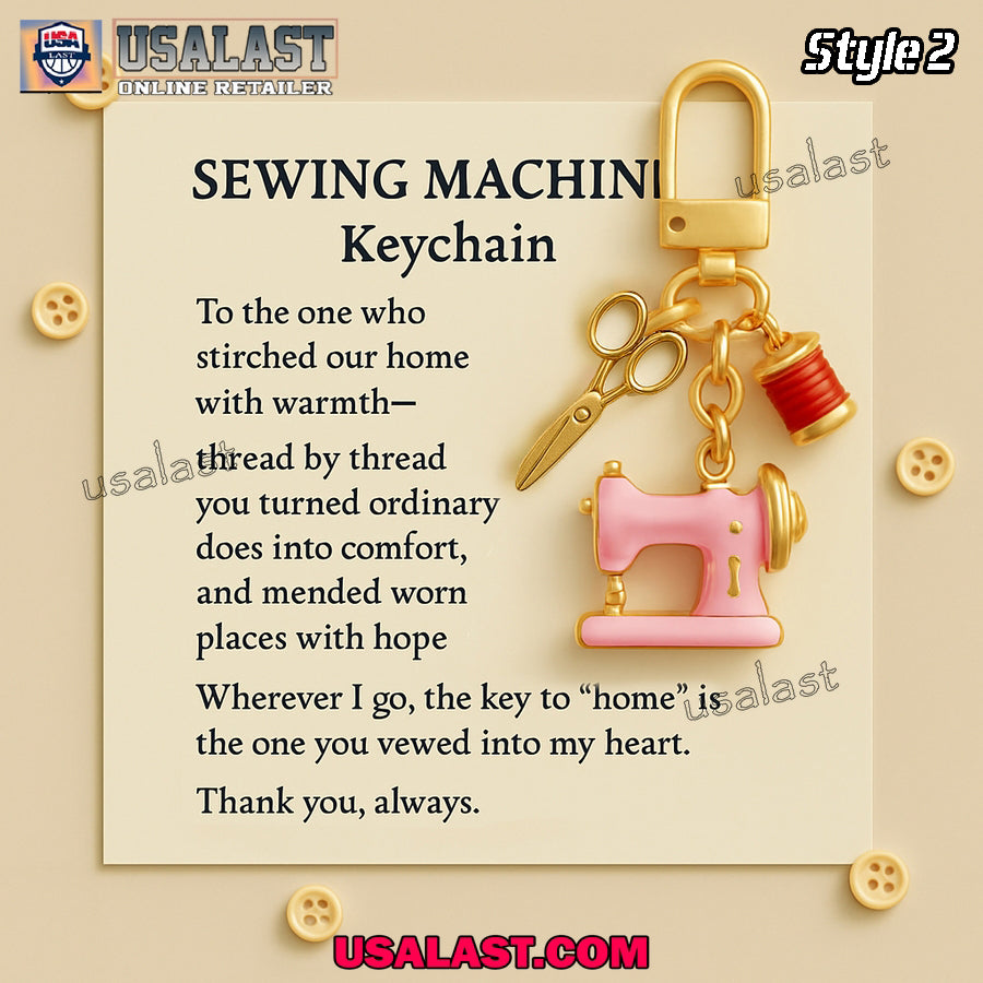 Sewing Machine Multi Charm Keychain