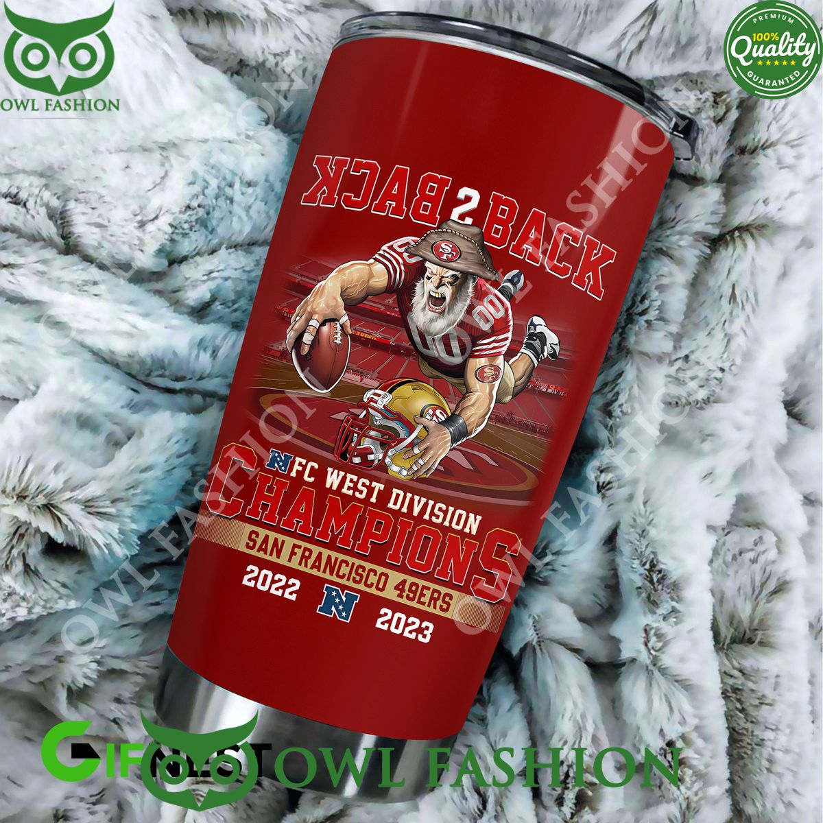 SF49 NFC West Champions Back 2 Back Red Tumbler Cup