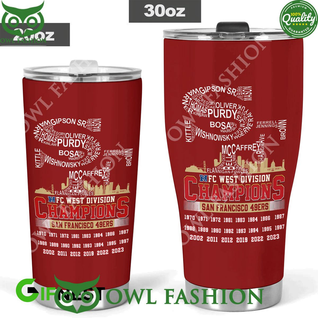 SF49 NFC West Champions Back 2 Back Red Tumbler Cup