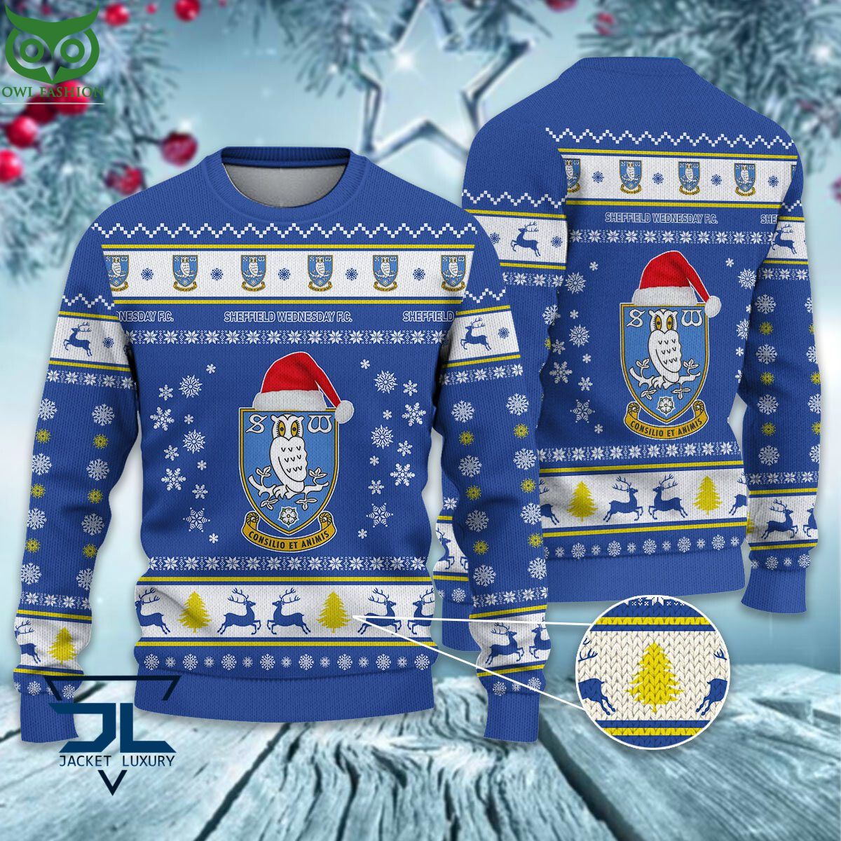 Sheffield Wednesday EPL League Cup Ugly Sweater