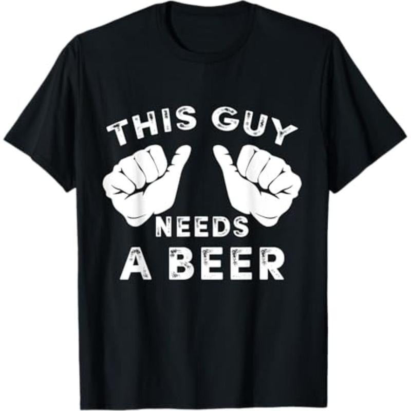 short sleeve shirt This Guy Needs WB shield Beer - Funny Mens Drinking Gift T-Shirt Hoodie, Sweatshirt | RetroVerseTees.com