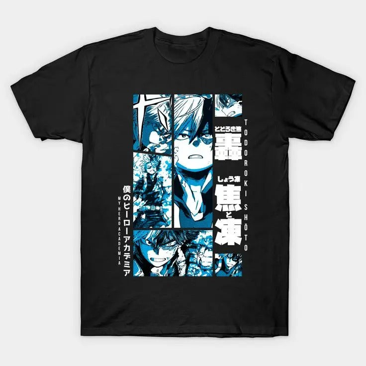 shoto Todoroki T-Shirt, Japanese Anime Tees Unisex Tshirt T-Shirt Tee ALL SIZES Hoodie, Sweatshirt | RetroVerseTees.com