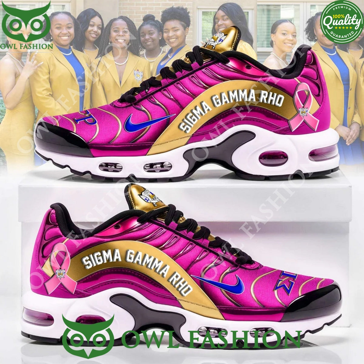 Sigma Gamma Rho Fans Sorority pink sport air max shoes