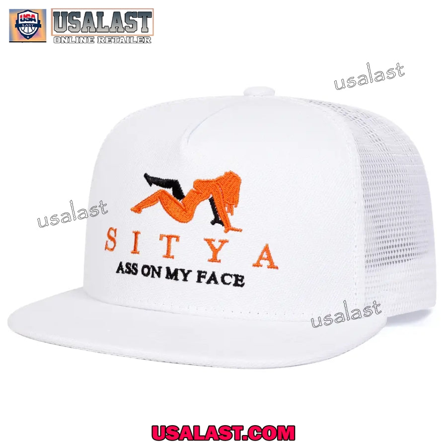 Sitya ass on my face embroidery snapback cap hat