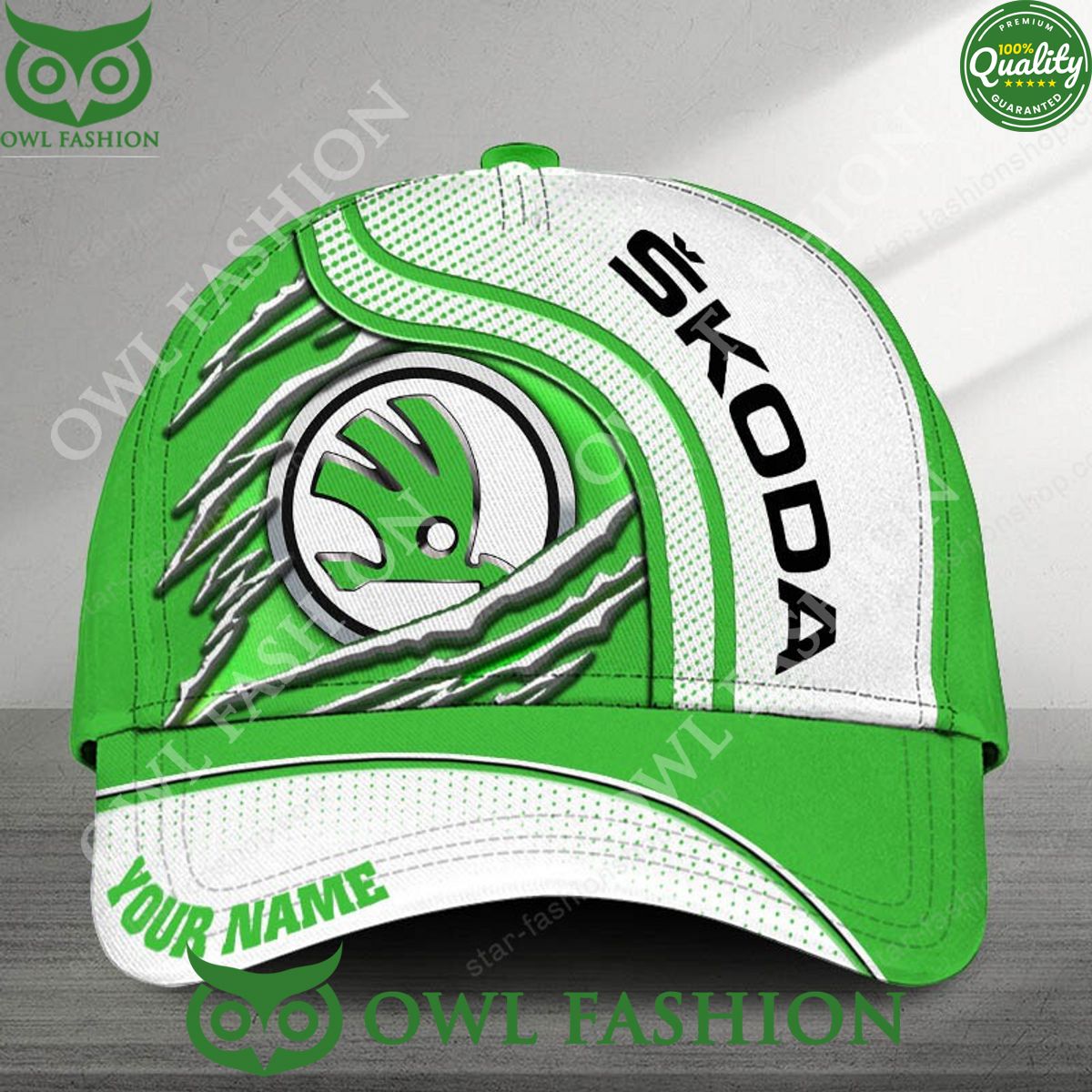 Skoda Czech Automobiles Auto Custom Name Printed Cap