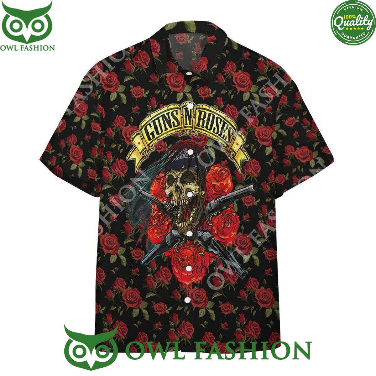 Skulls With Guns And Roses 3D Summer Hawaiian Shirt
