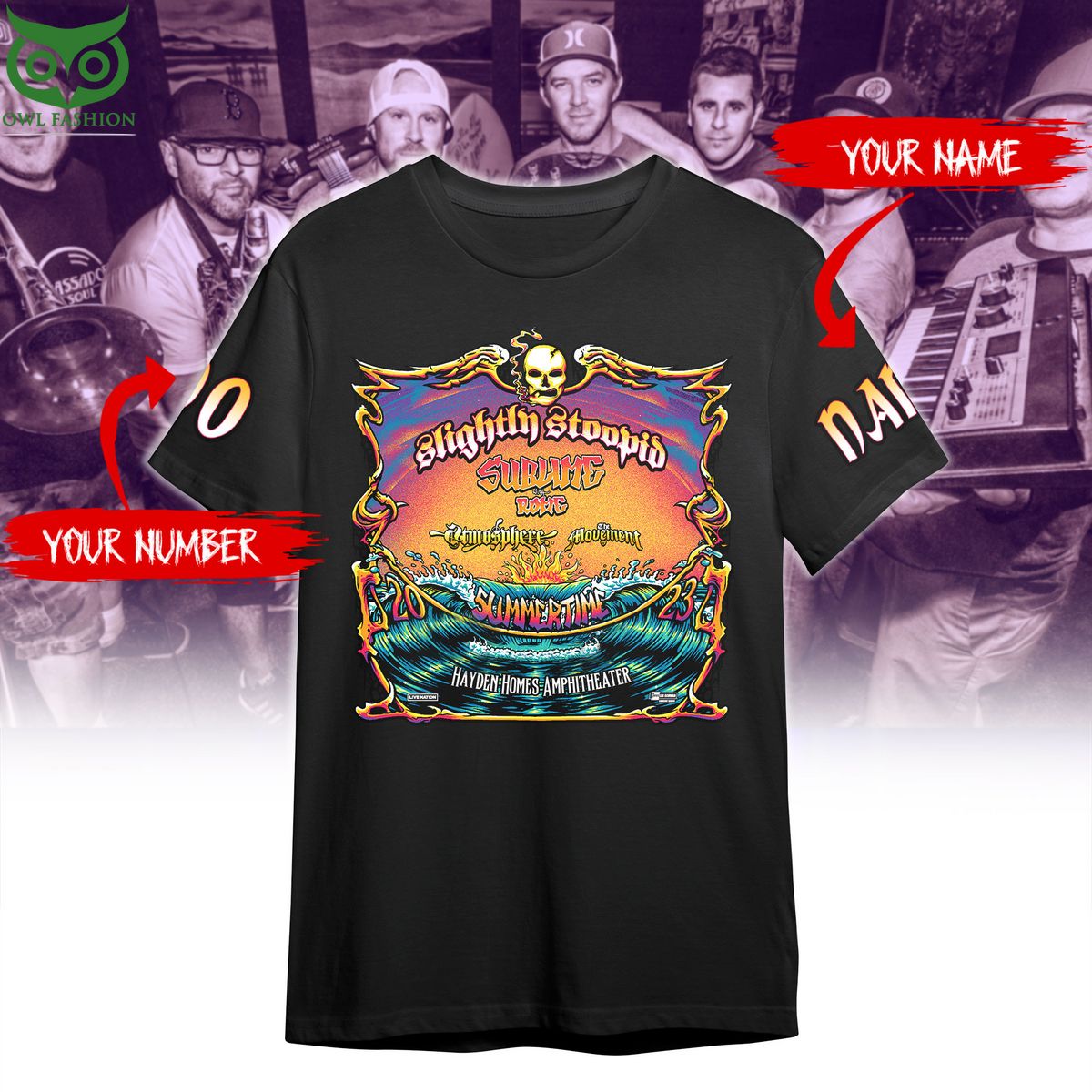 Slightly Stoopid Band Summer Tour 3D Tshirt