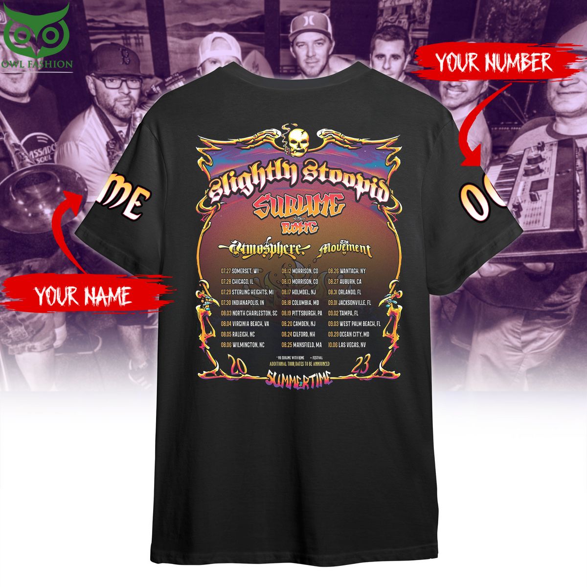 Slightly Stoopid Band Summer Tour 3D Tshirt