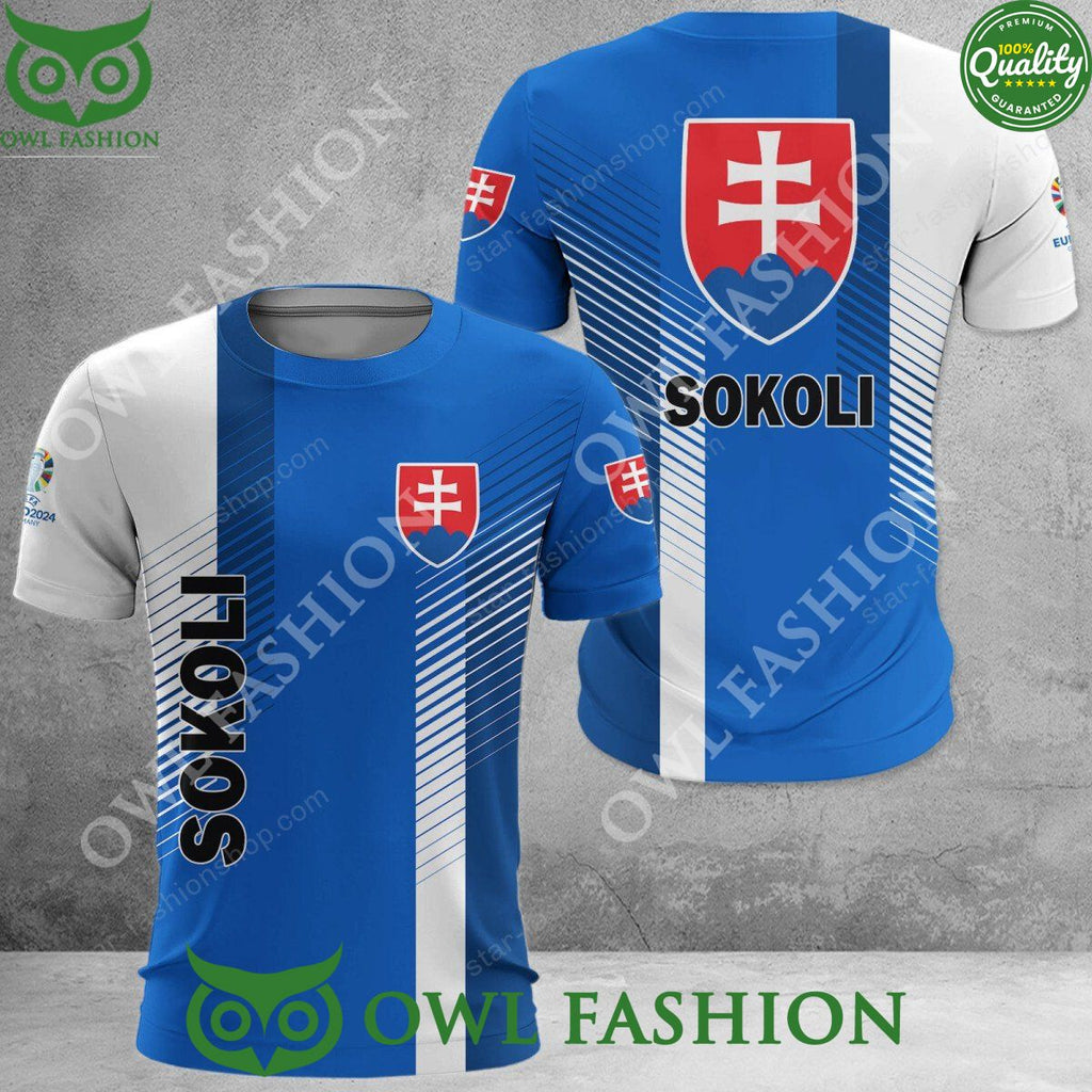 Slovakia national football team Logo Black White Red 3D Shirt Printed
