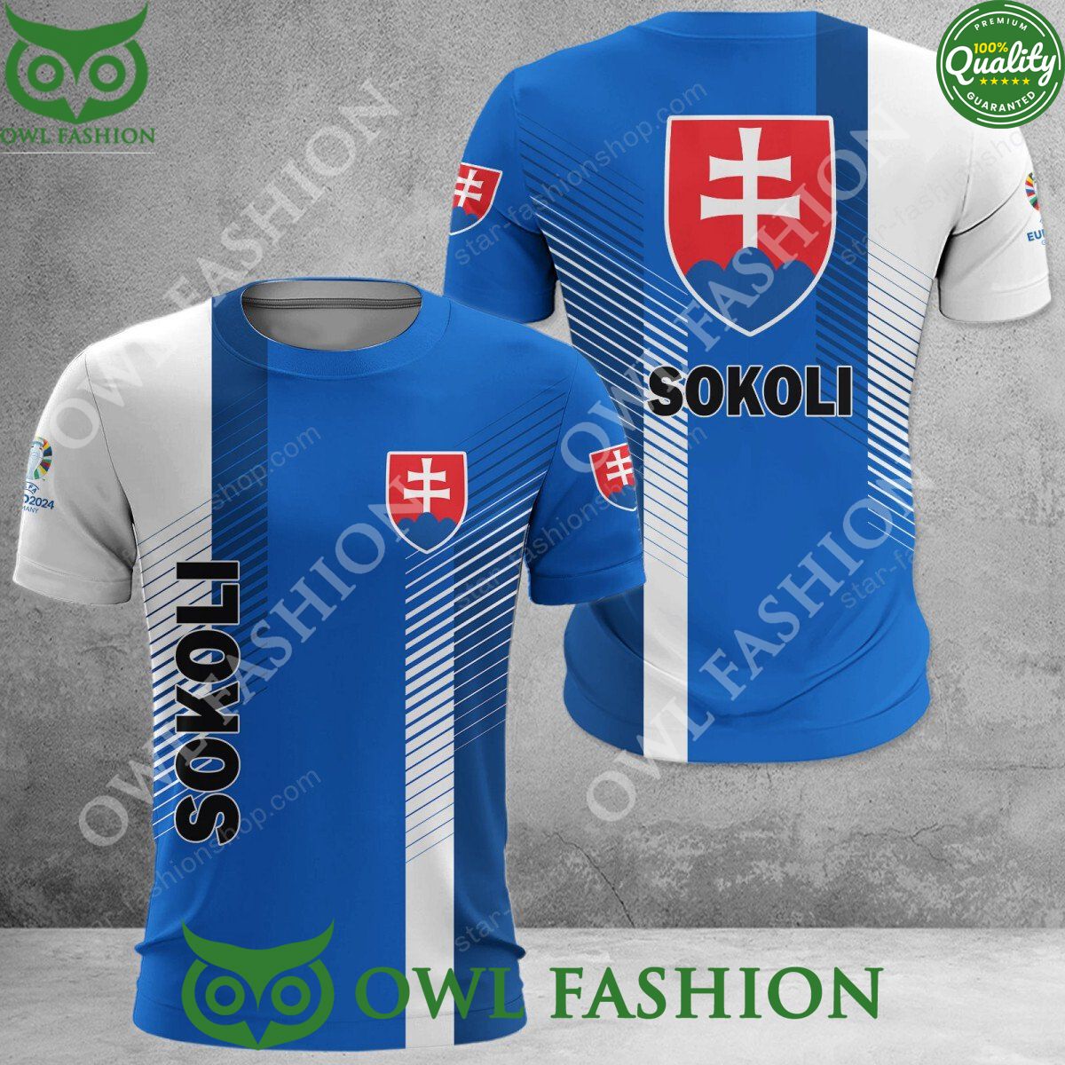 Slovakia national football team Logo Black White Red 3D Shirt Printed
