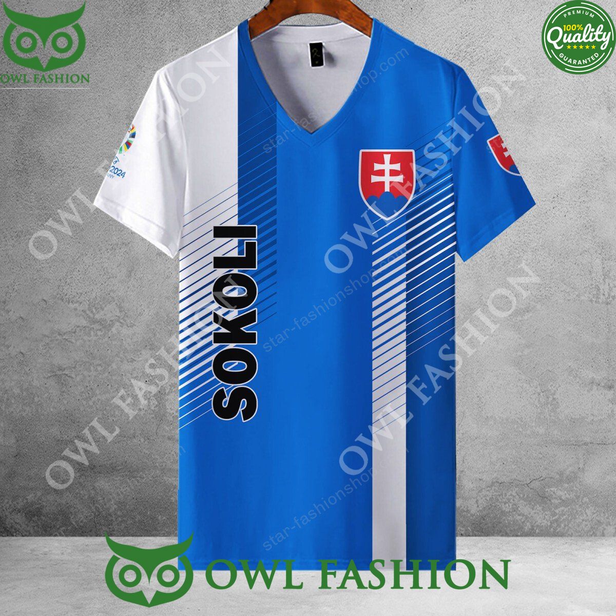 Slovakia national football team Logo Black White Red 3D Shirt Printed