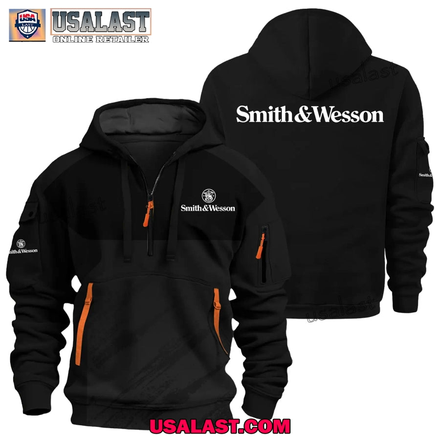 Smith & Wesson Gun Brand Heavy Zip Hoodie