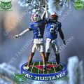 SMU Mustangs Crossley and Kobe Wilson winners NCAA plastic ornament