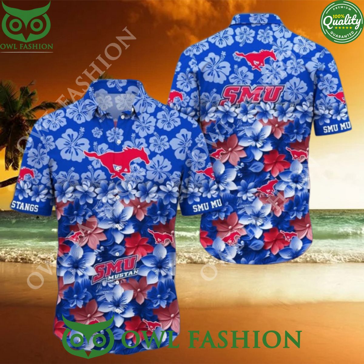 SMU Mustangs NCAA3 Hawaiian Shirt Trending Summer