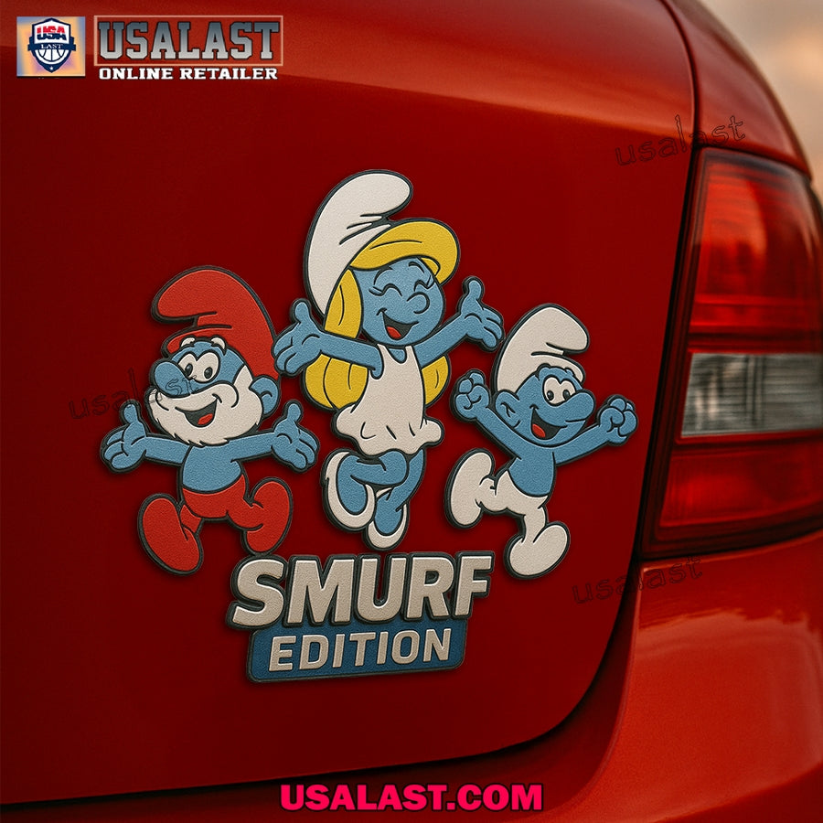 Smurf Edition Car Emblem Custom 3D Badge