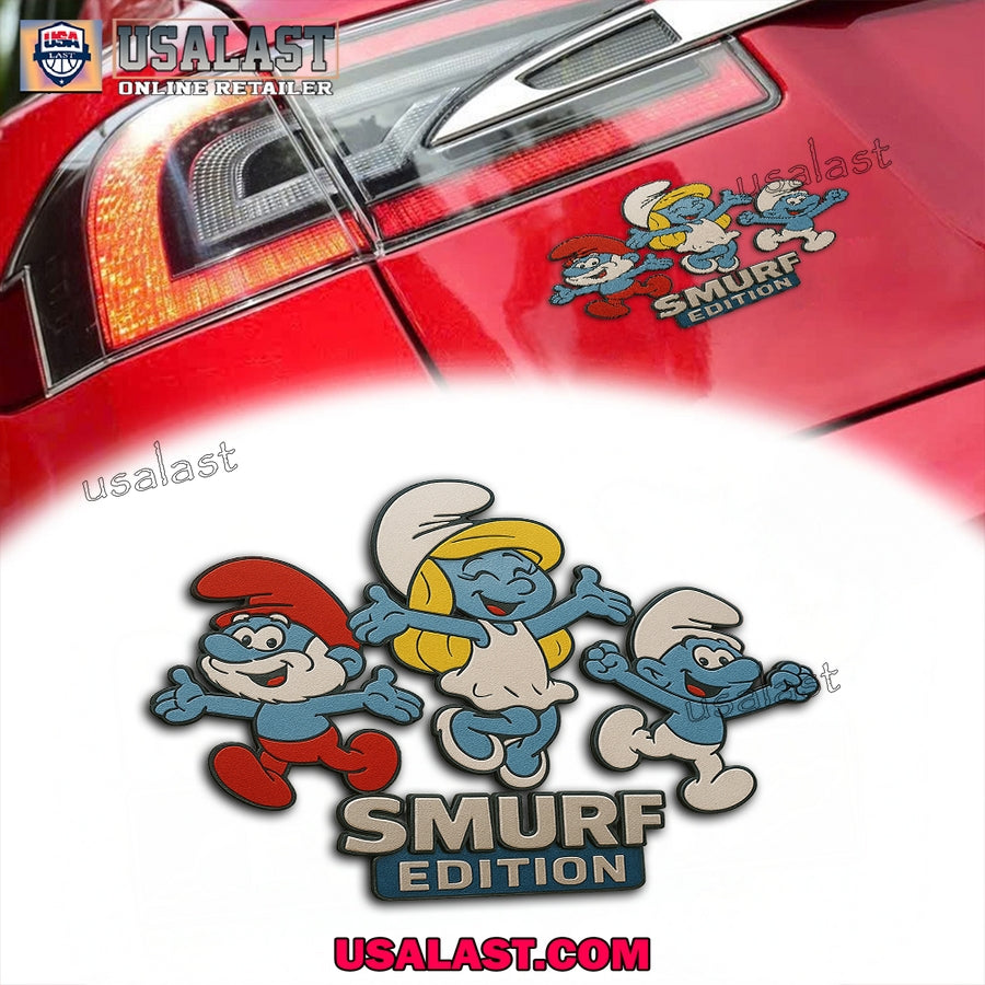 Smurf Edition Car Emblem Custom 3D Badge