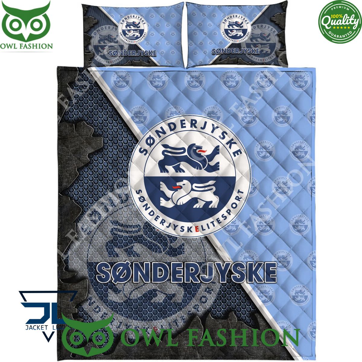 SønderjyskE Superliga Quilt Broken Bedding Set