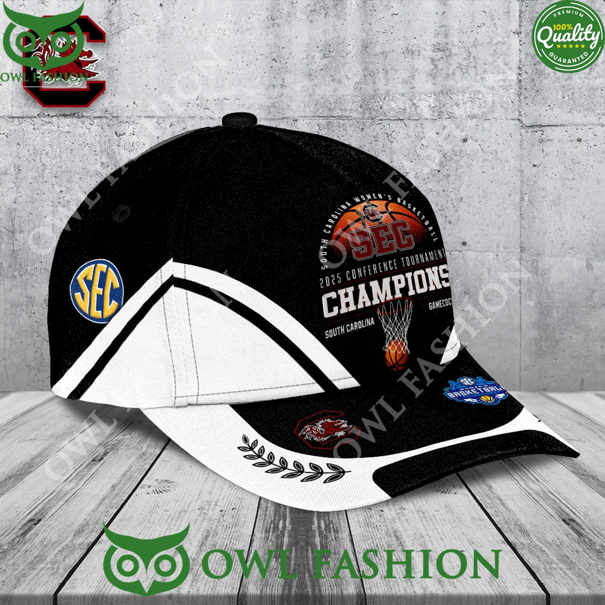 South Carolina Gamecocks 2025 Conference Tournament Black Classic Cap