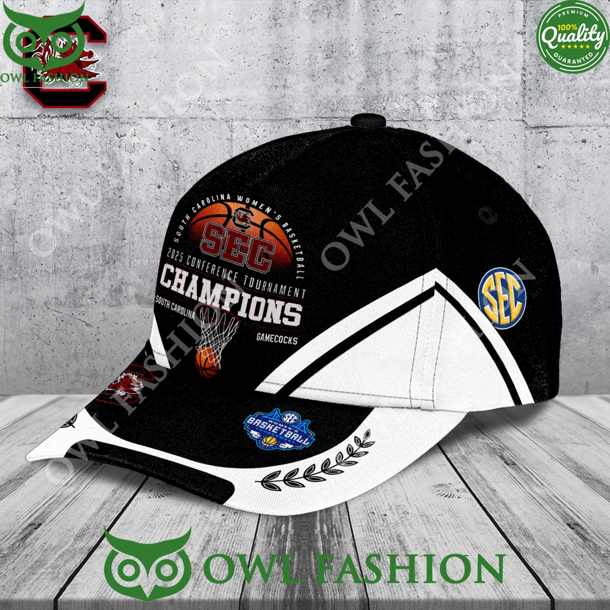 South Carolina Gamecocks 2025 Conference Tournament Black Classic Cap