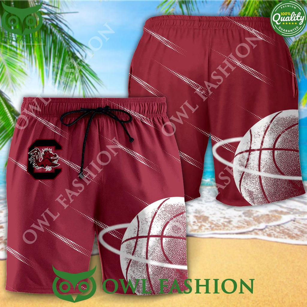 South Carolina Gamecocks Basketball Red Hawaiian Shirt Short
