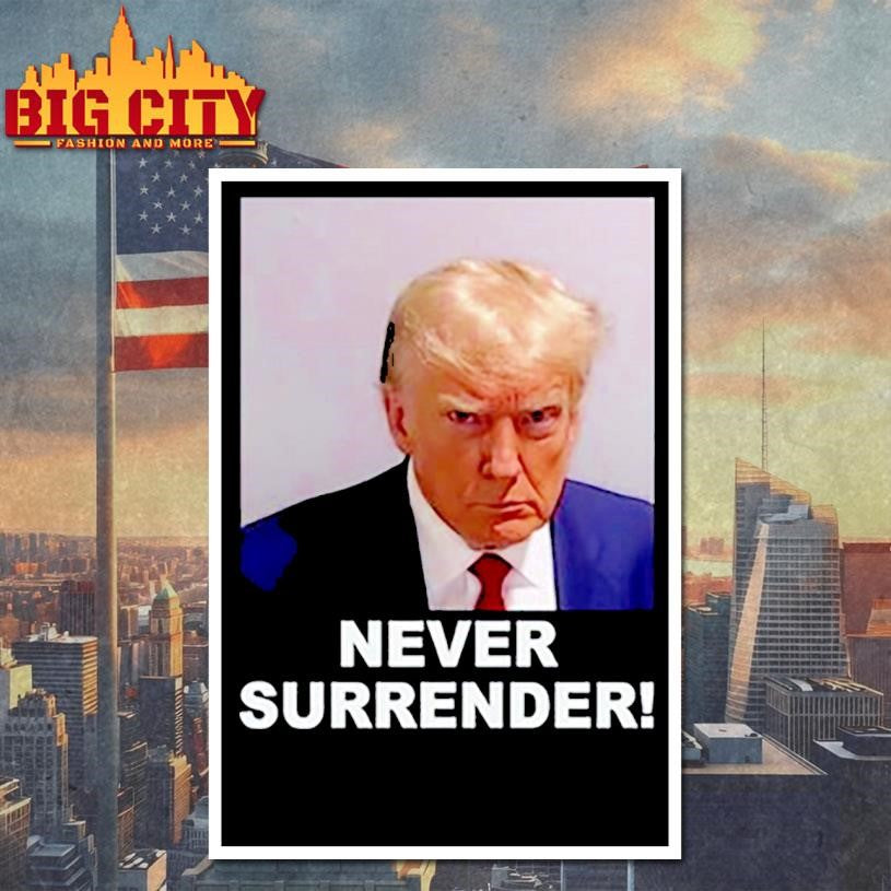 south korea trump never surrender mugshot shirt