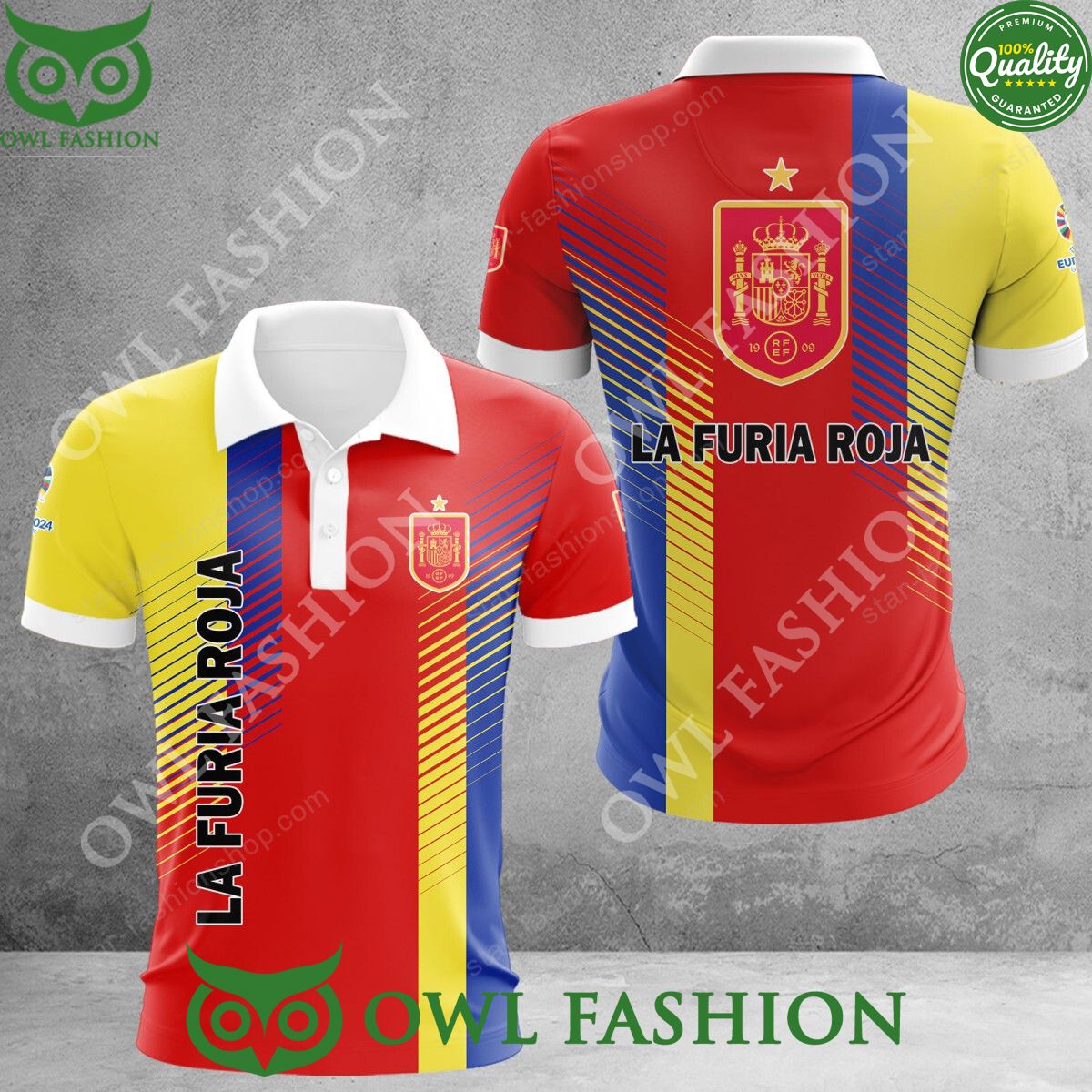 Spain Euro Selección de fútbol de España National Football Team Polo Shirt
