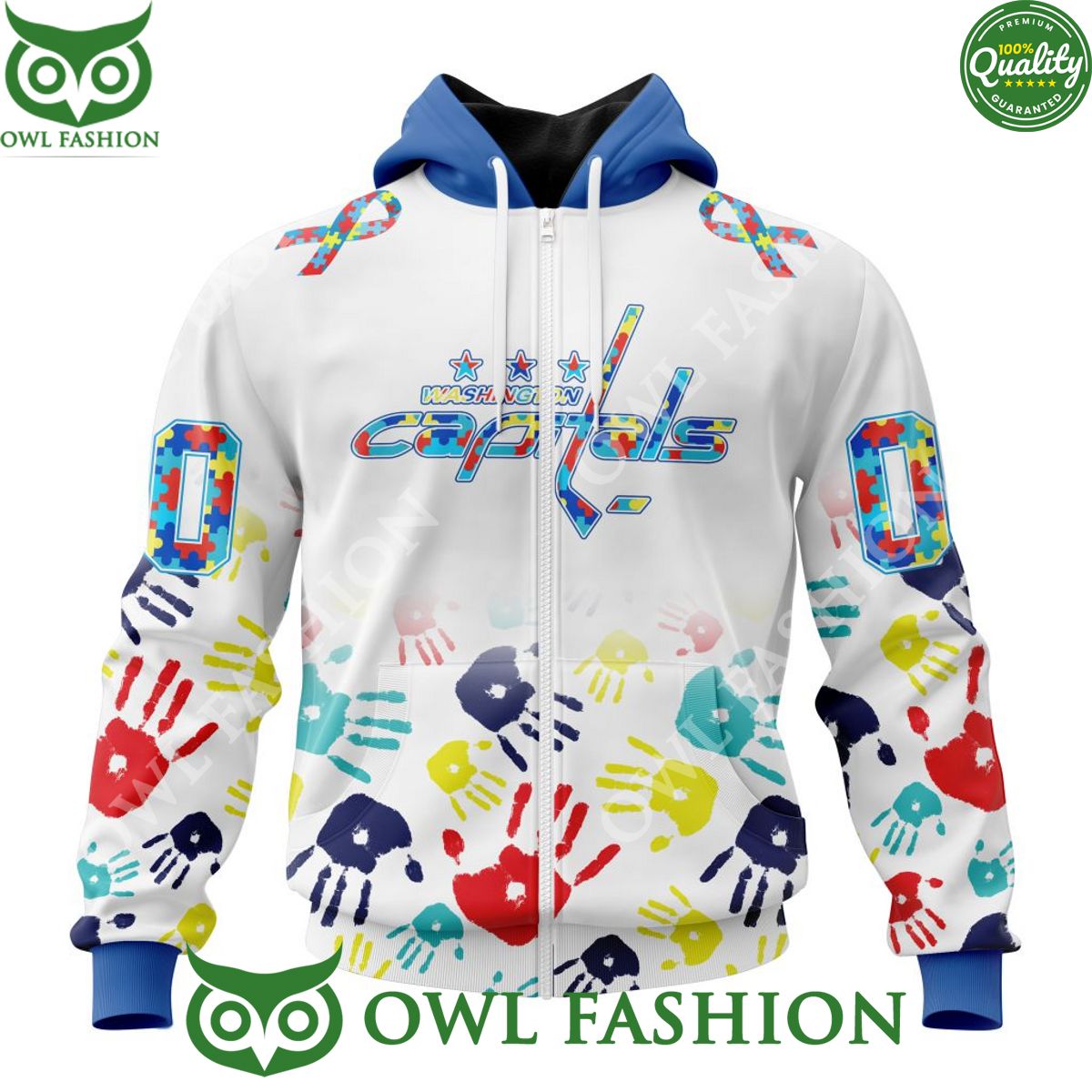 Special Autism Awareness NHL Washington Capitals hoodie shirt Custom Name and number