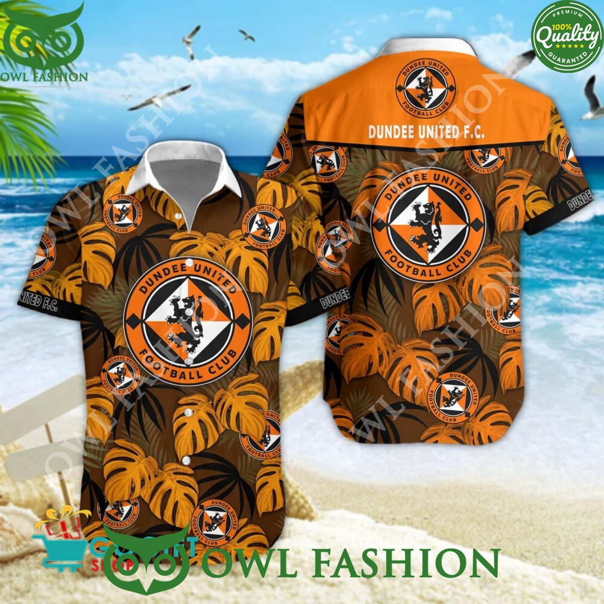 SPFL Championship Dundee United F.C. Tropical Vibe Hawaiian Shirt