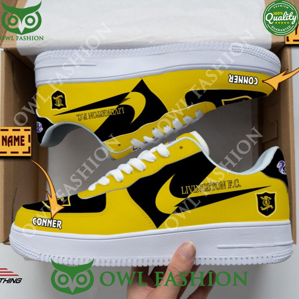 SPFL Livingston F.C. Air Force 1 NAF Shoes