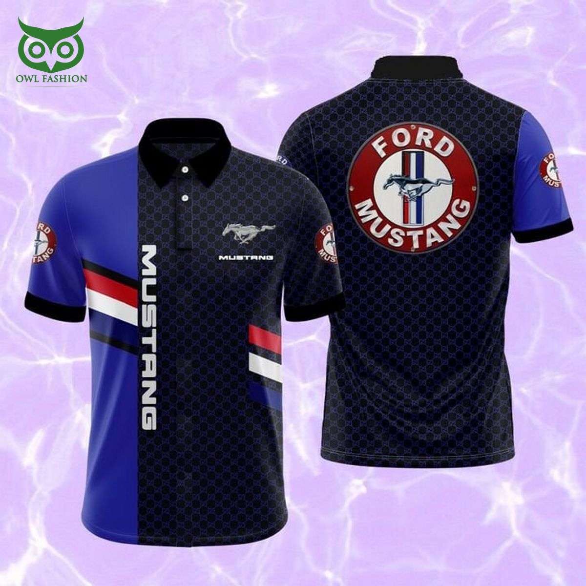 Sport Car Mustang Ford Logo 3D Polo