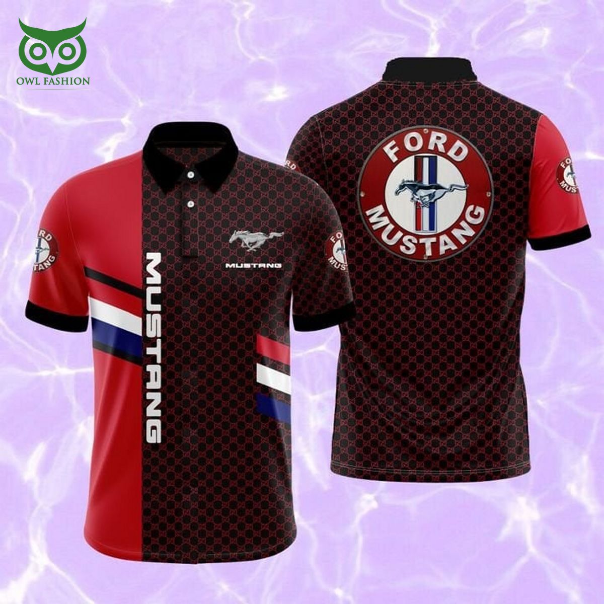 Sport Car Mustang Ford Logo 3D Polo